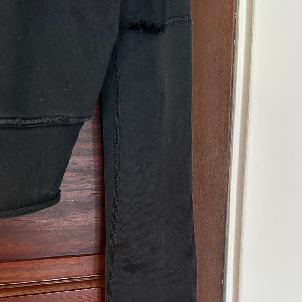 Nili Lotan Black Distressed Hooded Sweatshirt - Picture 3 of 7
